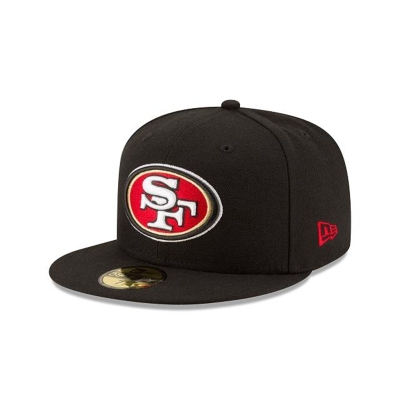 Black San Francisco 49ers Hat - New Era NFL 59FIFTY Fitted Caps USA3908254